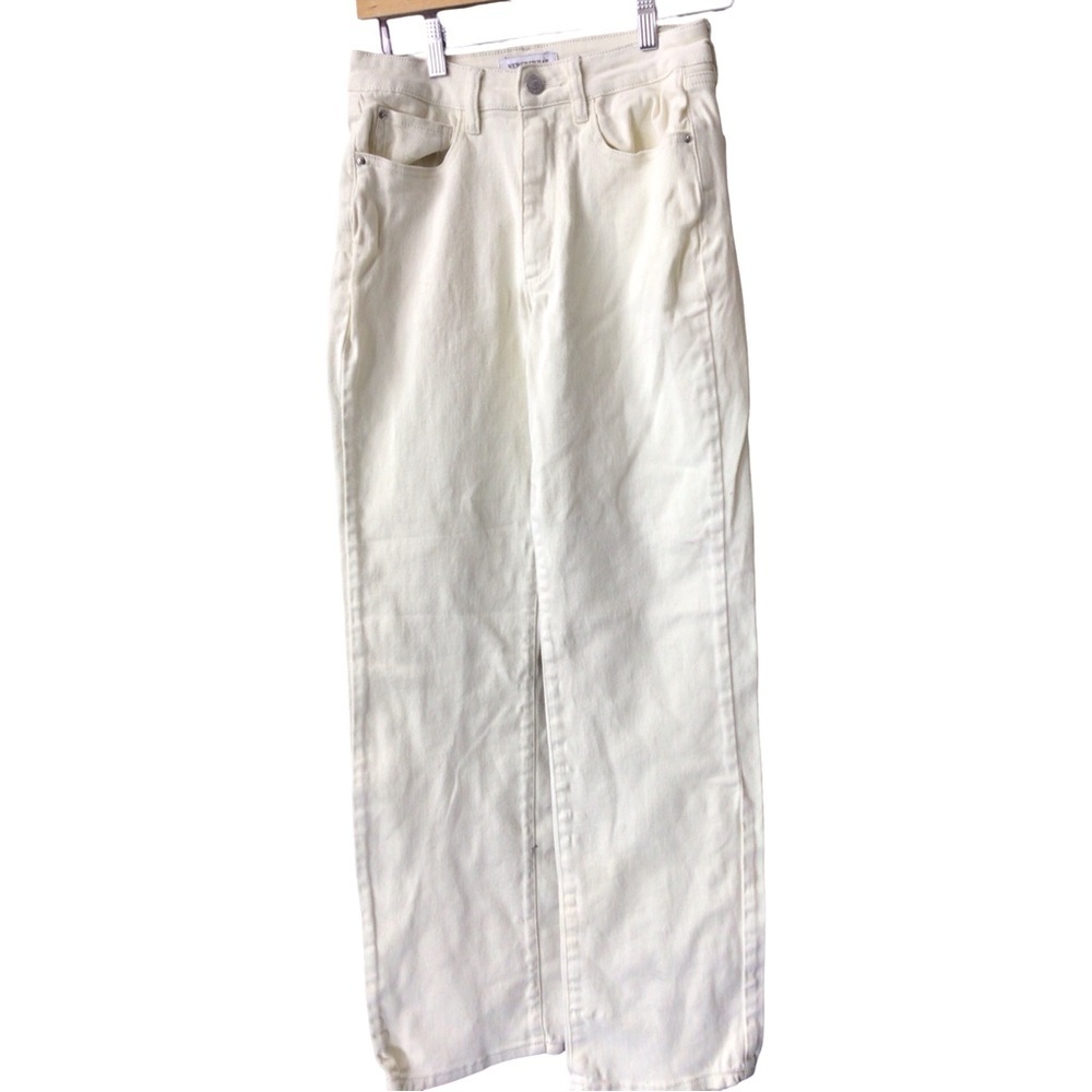 WeWoreWhat Cream Straight Leg Jeans